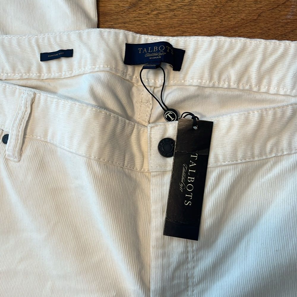 NWT Talbots Cream Corduroy Signature Boot Cut Jea… - image 2